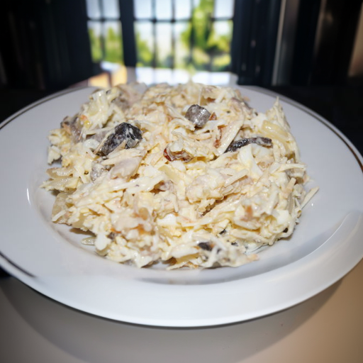 Cалат из грибов и курицы