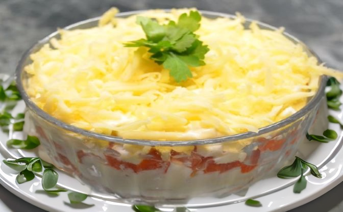 Салат 'Вкуснятина по-итальянски' с курицей - рецепт
