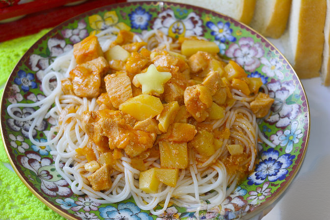Лагман с курицей (в мультиварке)